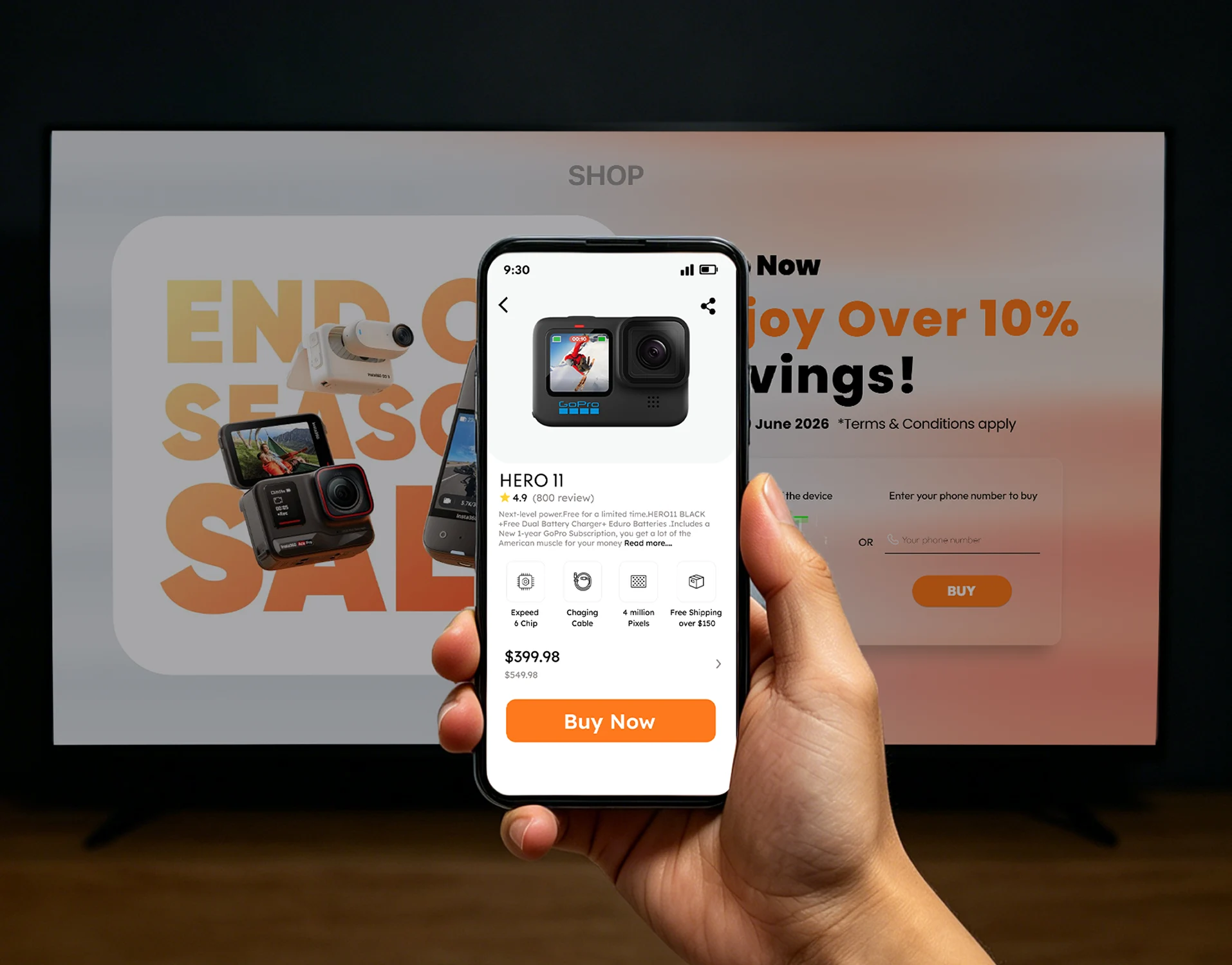 TV and mobile shopping experience