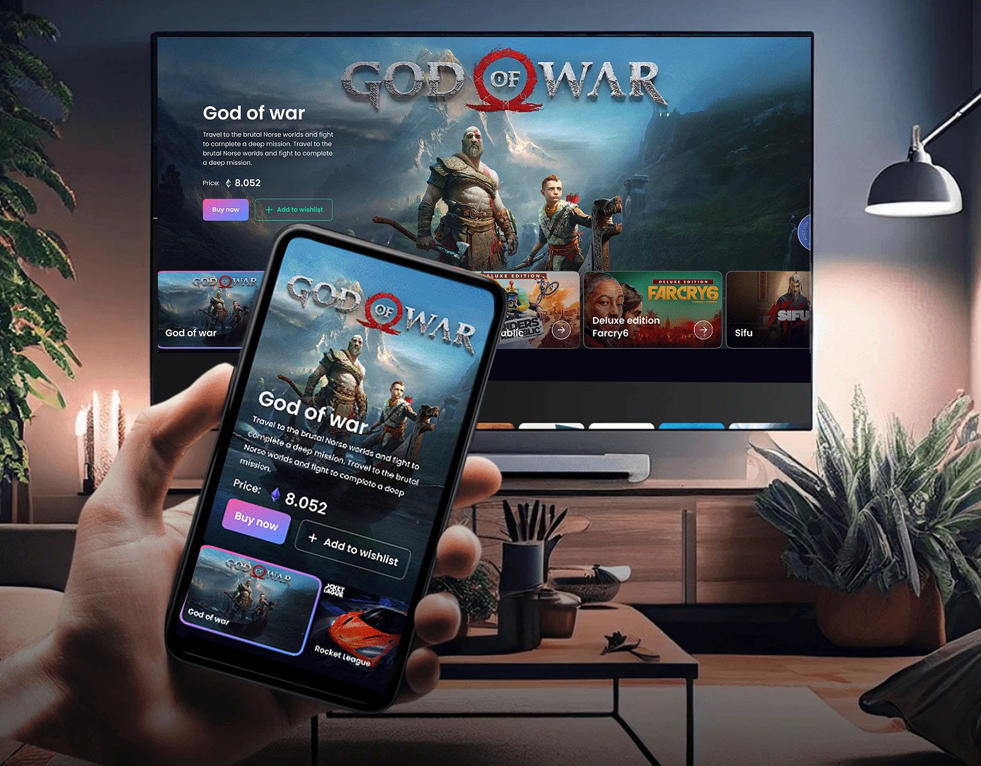 TV and mobile gaming experience
