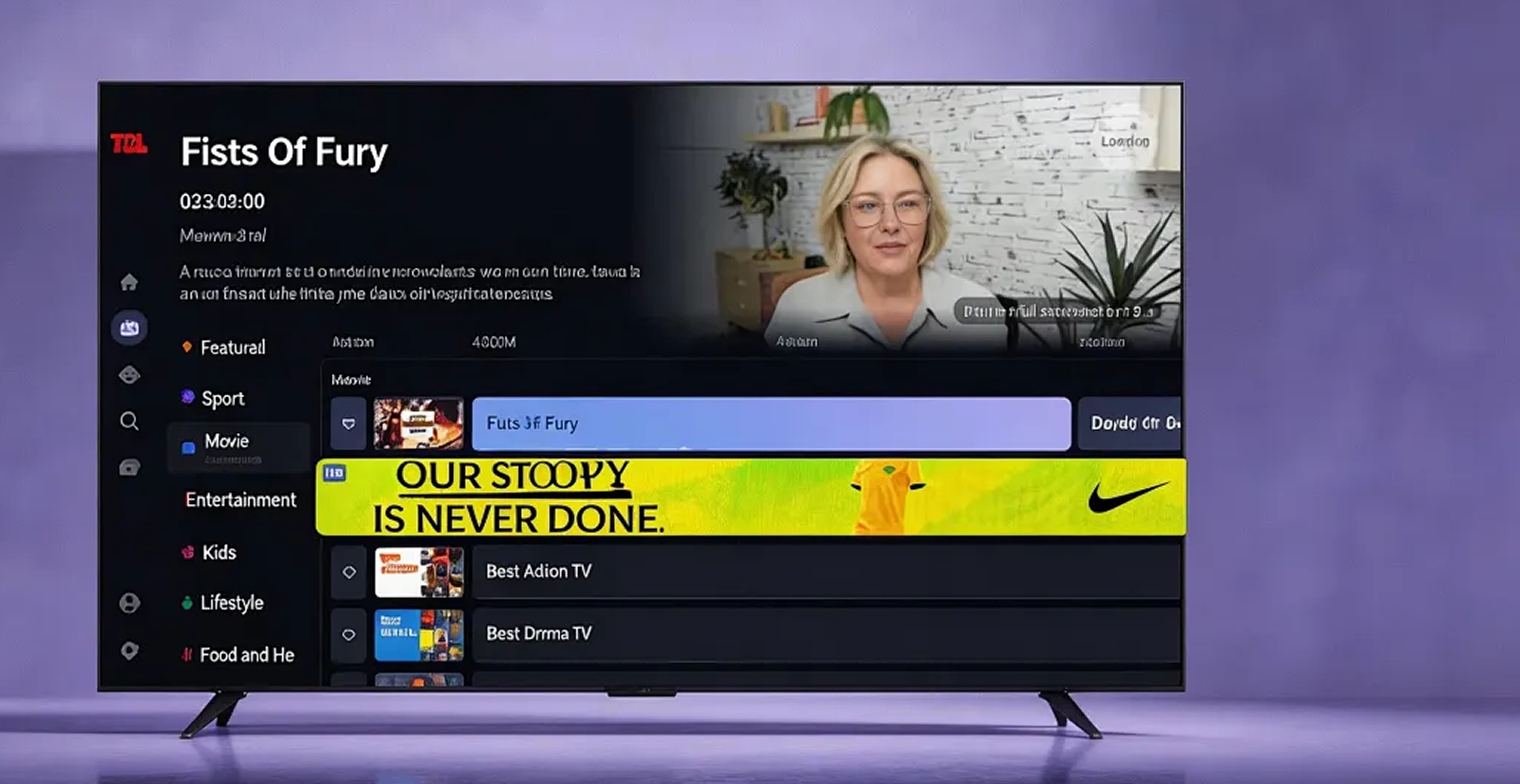 TV and mobile streaming experience